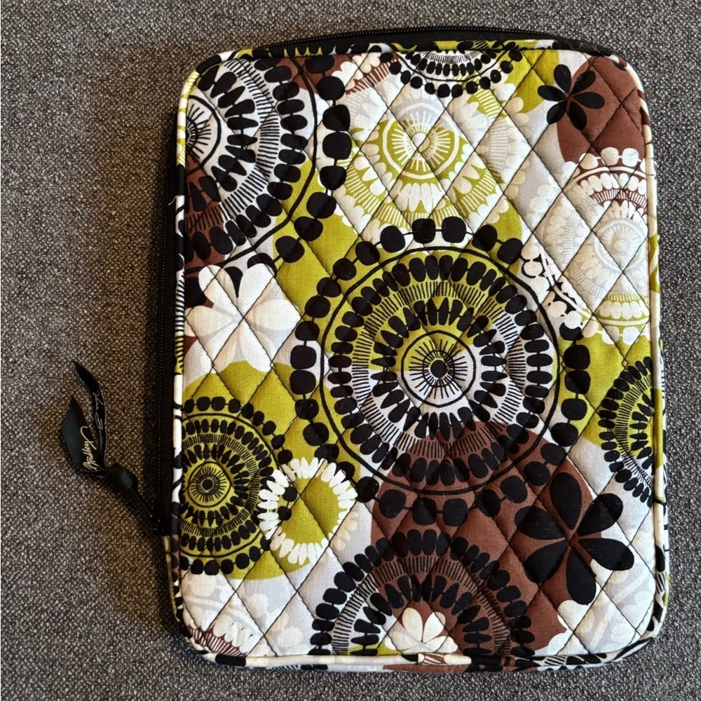 Vera Bradley Floral Tablet Sleeve - Green, Brown, White